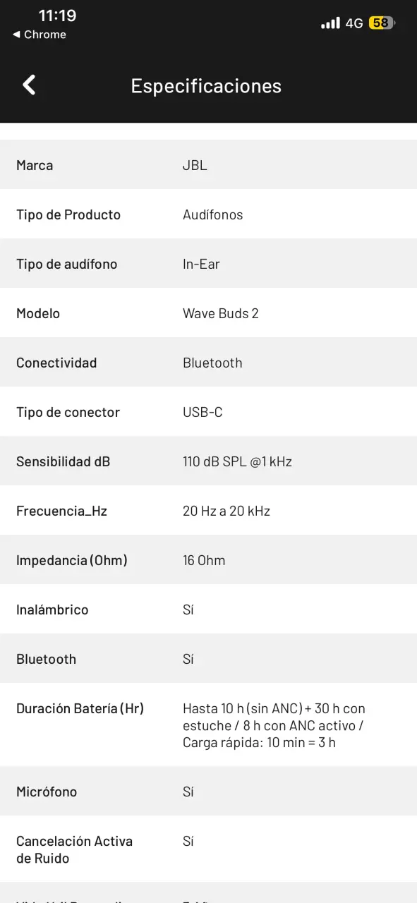 Audífonos JBL Wave Buds 2 con cancelación de ruido - 4