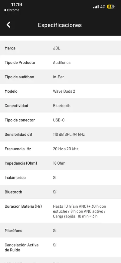 Audífonos JBL Wave Buds 2 con cancelación de ruido - miniatura 4