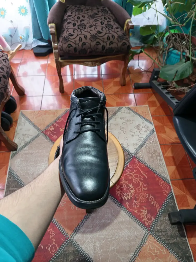 Botín de cuero negro para hombre - 2