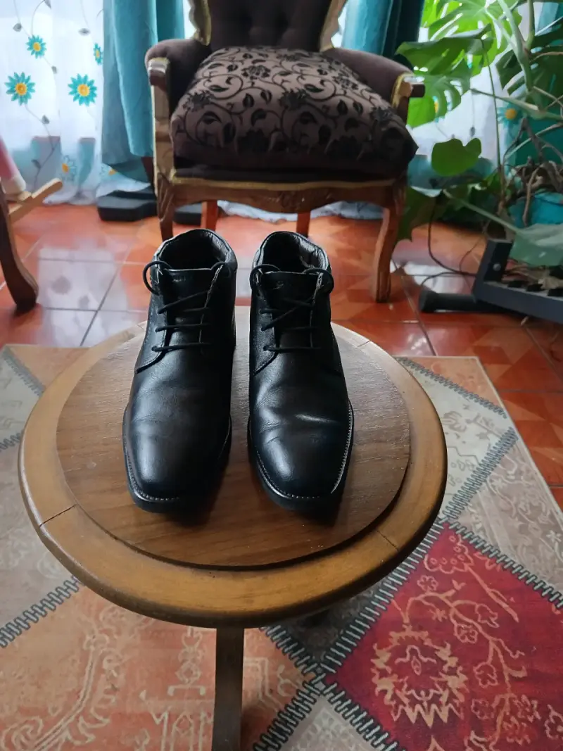 Botín de cuero negro para hombre - 3