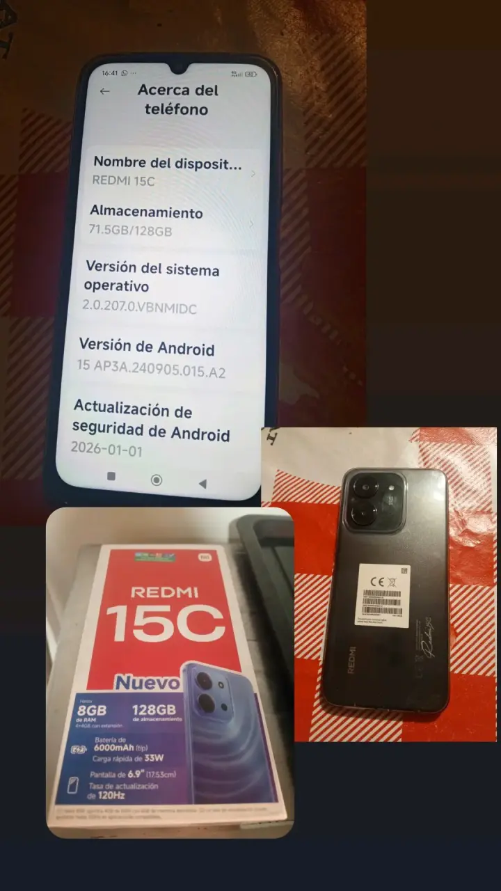 Smartphone Redmi 15C 128GB nuevo