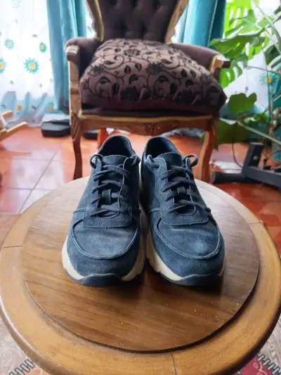 Zapatillas Hush Puppies de gamuza azul - miniatura 2