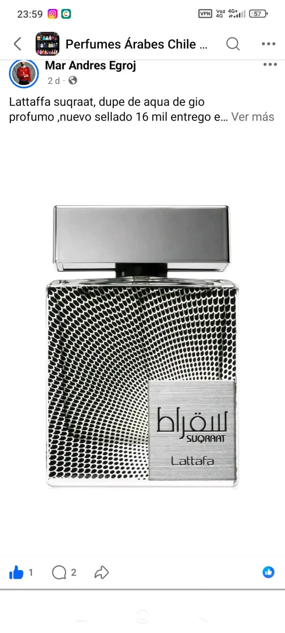 Perfume Lataffa Suqraat nuevo sellado