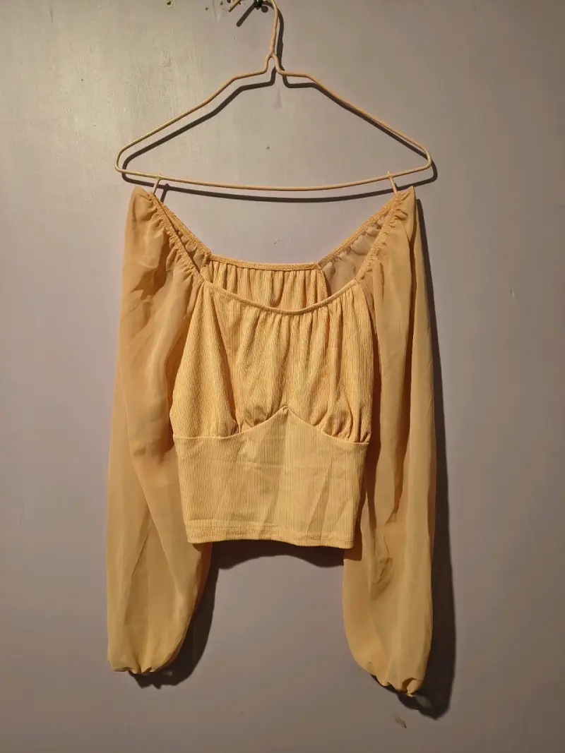 Blusa manga larga color salmón - 2