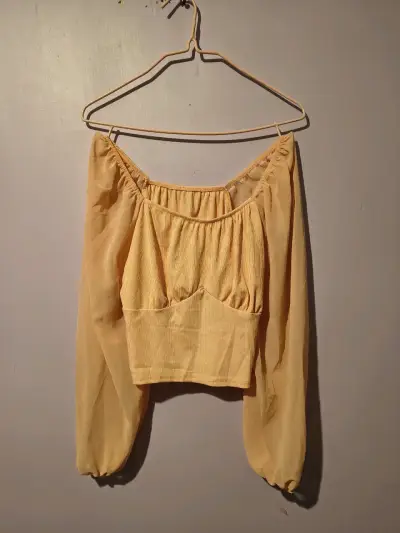 Blusa manga larga color salmón - miniatura 2
