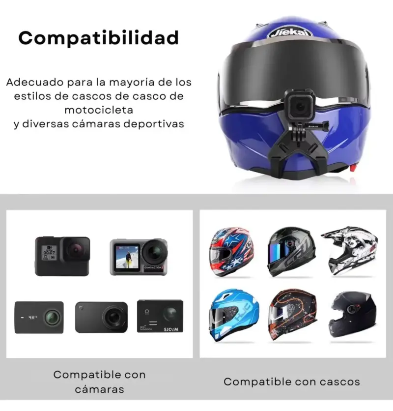 Soporte de cámara para casco de motocicleta - 2