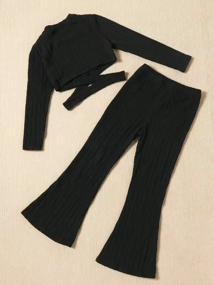 Conjunto para niña con top cruzado - 2