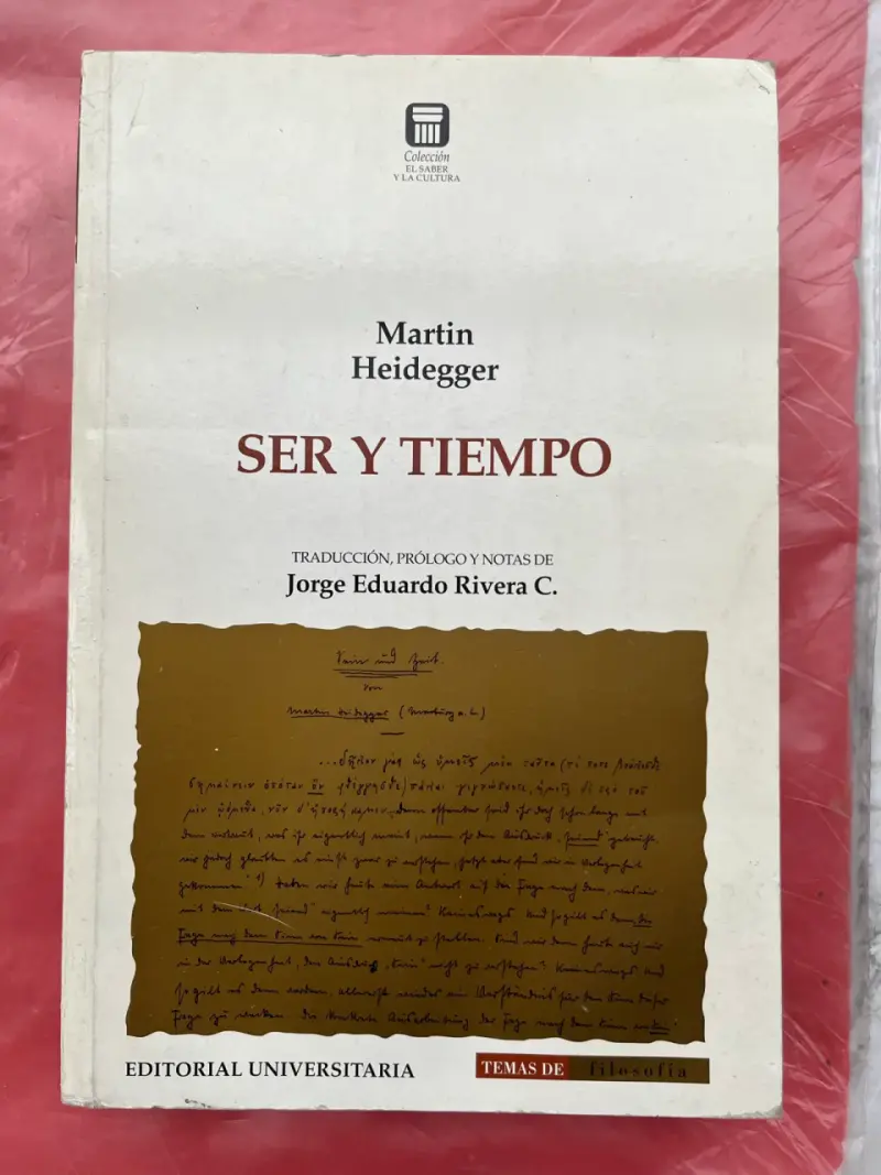 Libro 'Ser y Tiempo' de Martin Heidegger