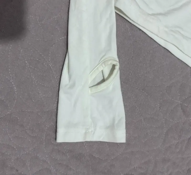 Polera blanca manga larga para mujer - 3