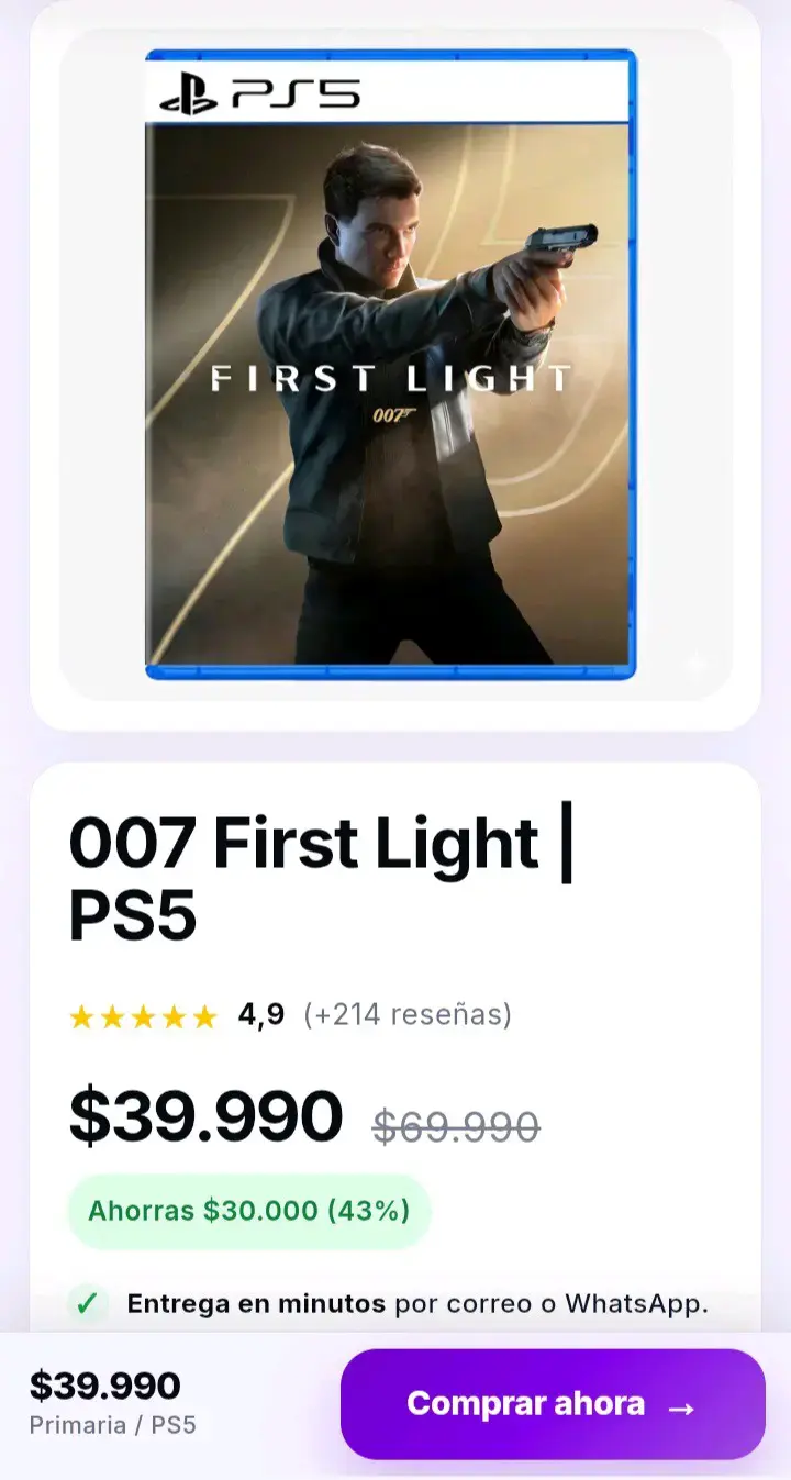 007 First Light PS5 DIGITAL - 1