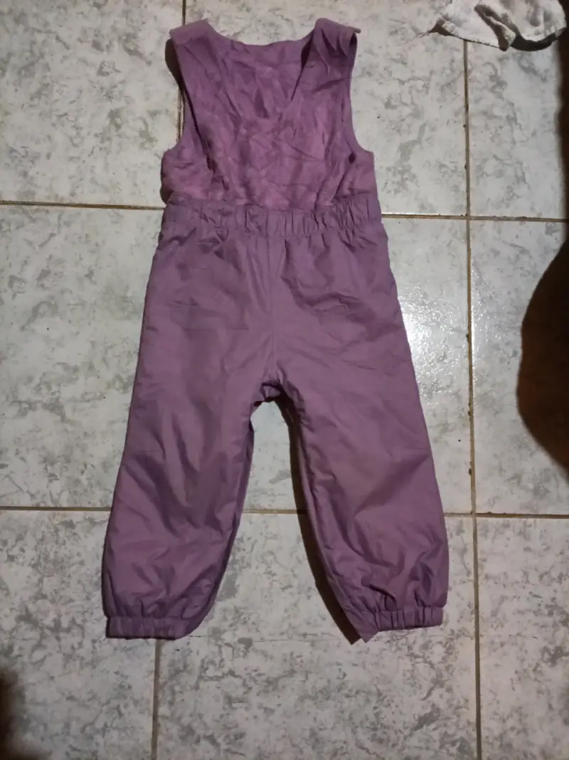Overol infantil morado impermeable - 1