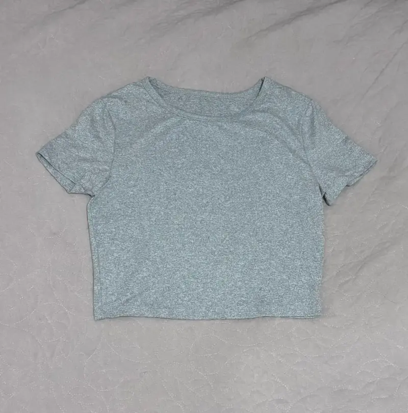 Polera gris de algodón para mujer - 2