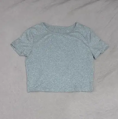 Polera gris de algodón para mujer - miniatura 2