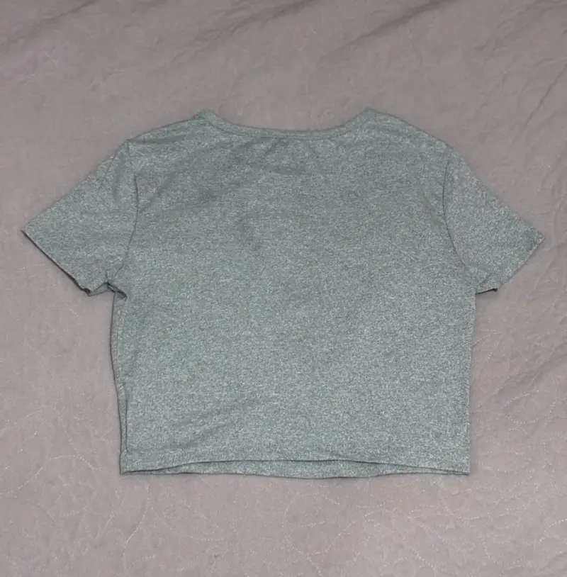 Polera gris de algodón para mujer - 3