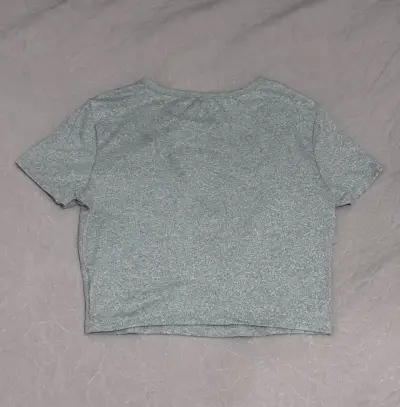 Polera gris de algodón para mujer - miniatura 3