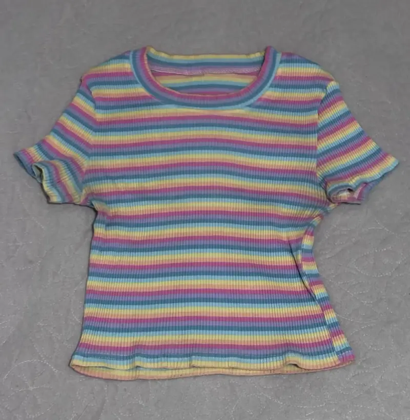 Polera a rayas multicolor para mujer - 2