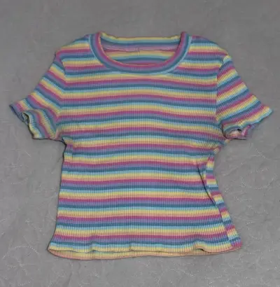 Polera a rayas multicolor para mujer - miniatura 2