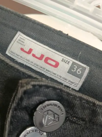 Jeans negros ajustados JJO para mujer - miniatura 2