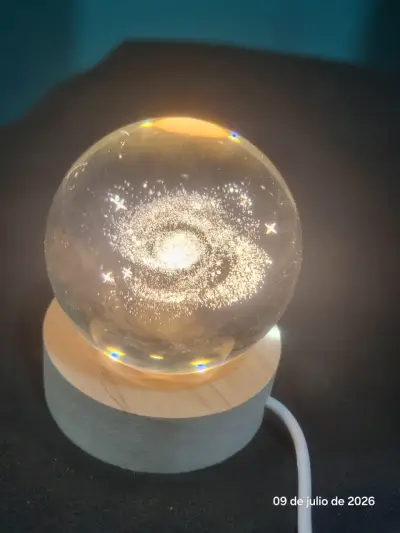 Lámpara decorativa de cristal 3d - miniatura 1
