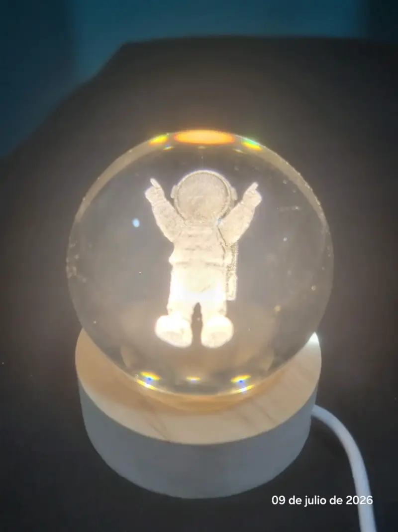 Lámpara decorativa de cristal 3d - 4
