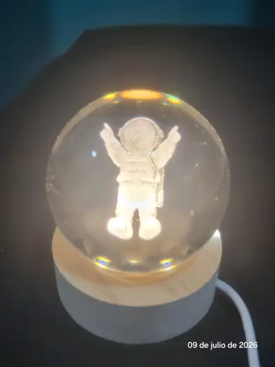 Lámpara decorativa de cristal 3d - miniatura 4