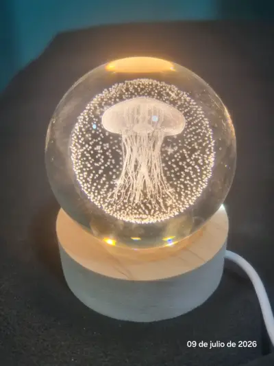 Lámpara decorativa de cristal 3d - miniatura 5