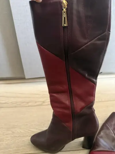 Botas Gacel 36 de cuero bicolor con tacón alto - miniatura 3