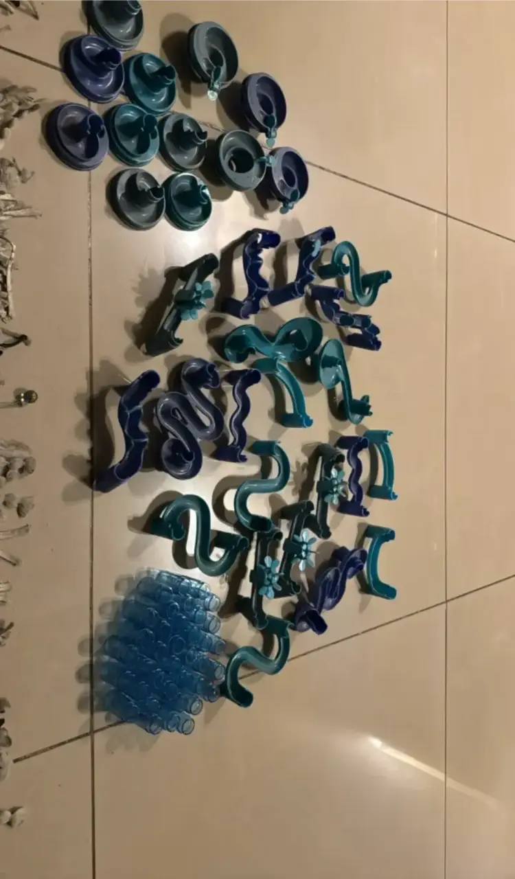 Juguete de construcción de canicas azul - 2