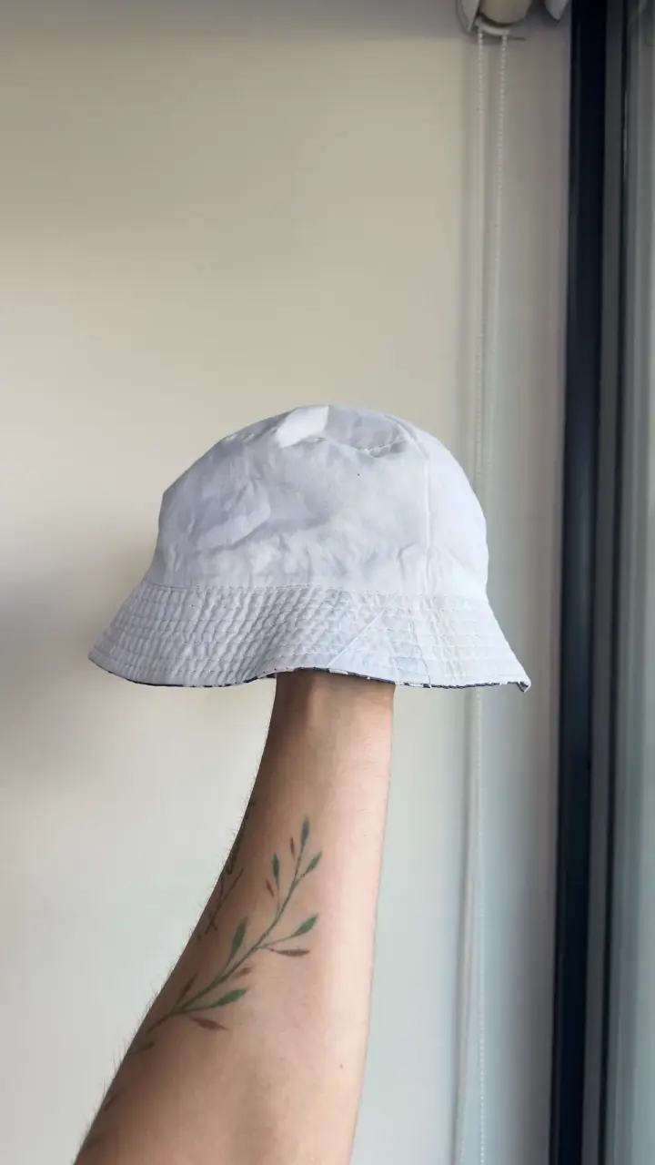 Sombrero bucket blanco unisex - 1