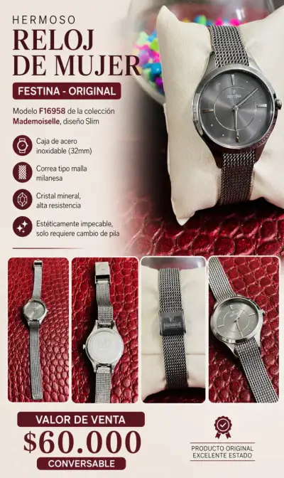 Reloj Festina de acero inoxidable - miniatura 1
