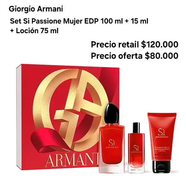 Set de Perfume Giorgio Armani Si Passione Mujer
