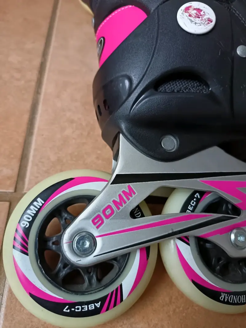 Patines en línea Hondar negros y rosados - 2