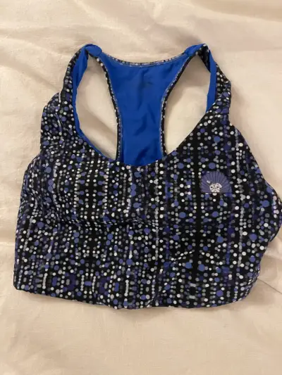 Top deportivo estampado azul y negro BSoul - miniatura 1