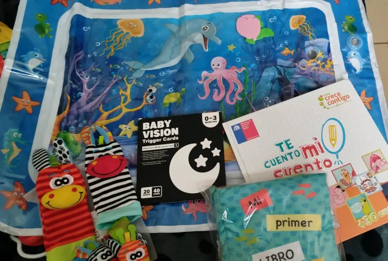 Set educativo para bebés con libros y juguetes