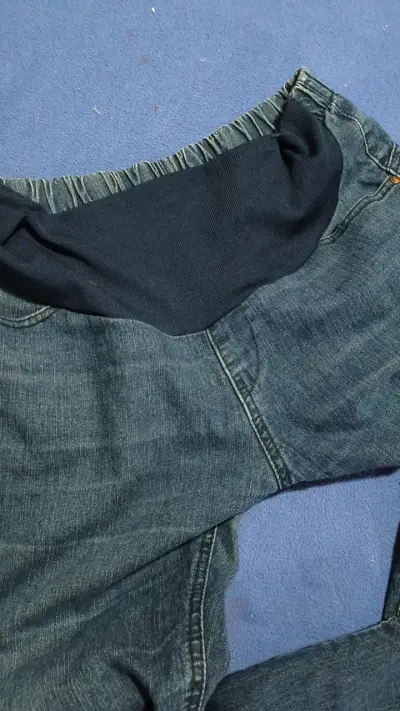 Jeans maternales azul oscuro - miniatura 3