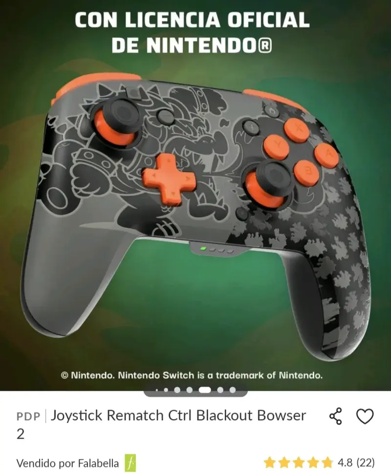 Control inalámbrico PDP Super Mario para Nintendo Switch - 4