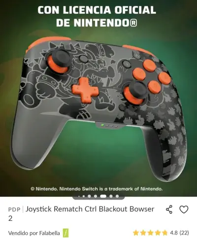 Control inalámbrico PDP Super Mario para Nintendo Switch - miniatura 4