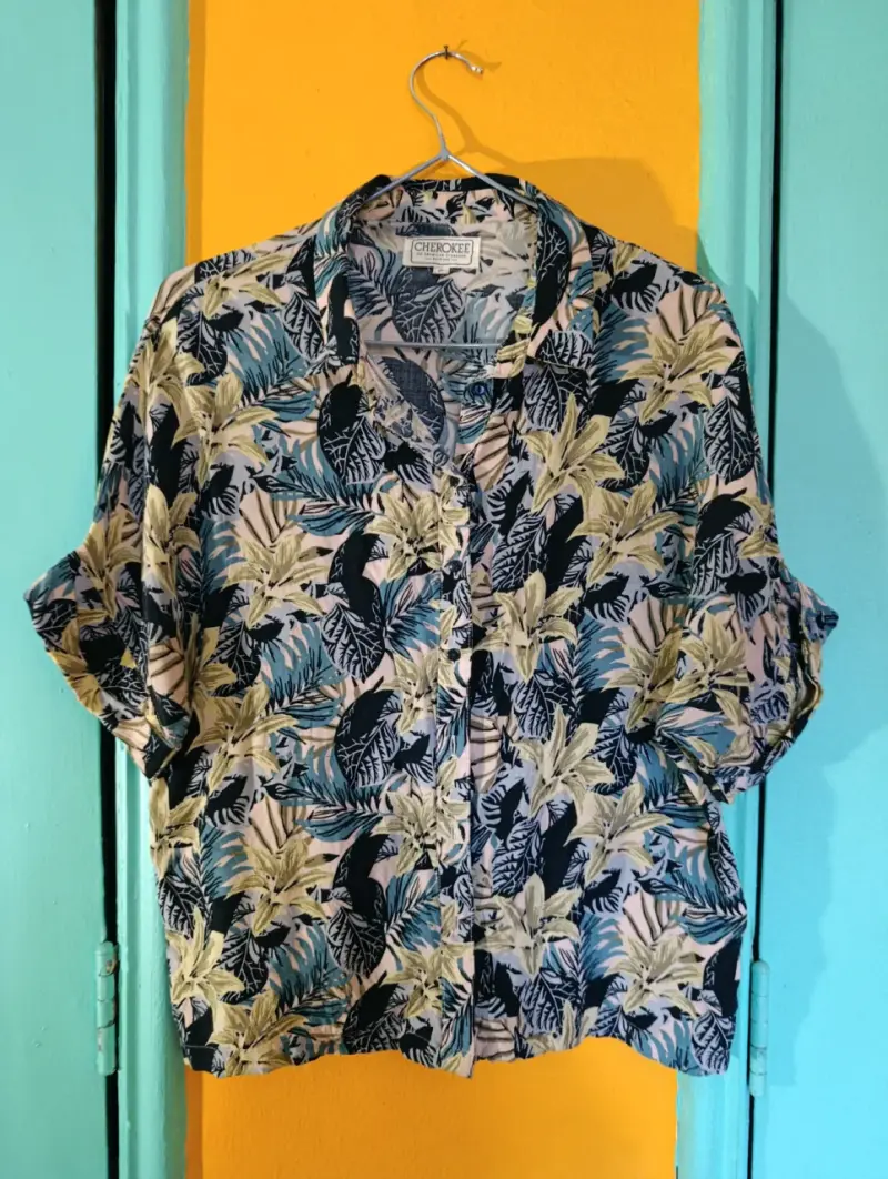Camisa hawaiana Cherokee estampada tropical - 1