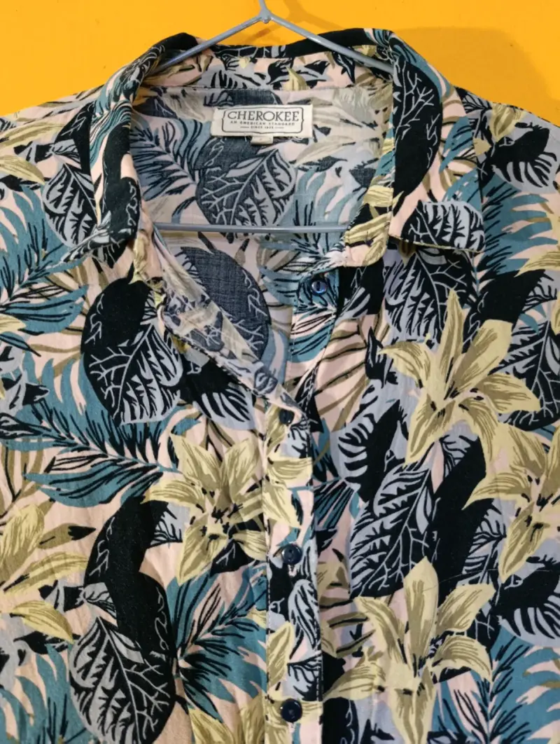 Camisa hawaiana Cherokee estampada tropical - 2