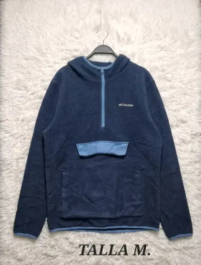 Polerón Columbia azul con capucha talla M - miniatura 1