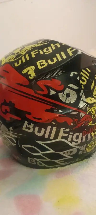 Casco Bullfight para motocross negro y amarillo - miniatura 4