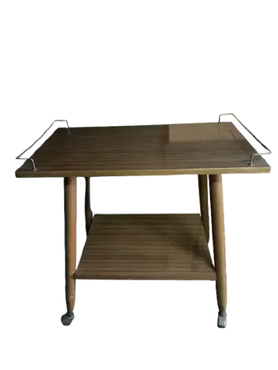 Rack de TV de madera con ruedas - miniatura 1