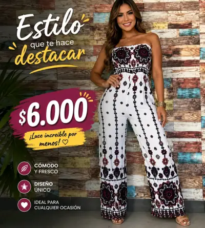 Enterito  floral blanco y azul - miniatura 1