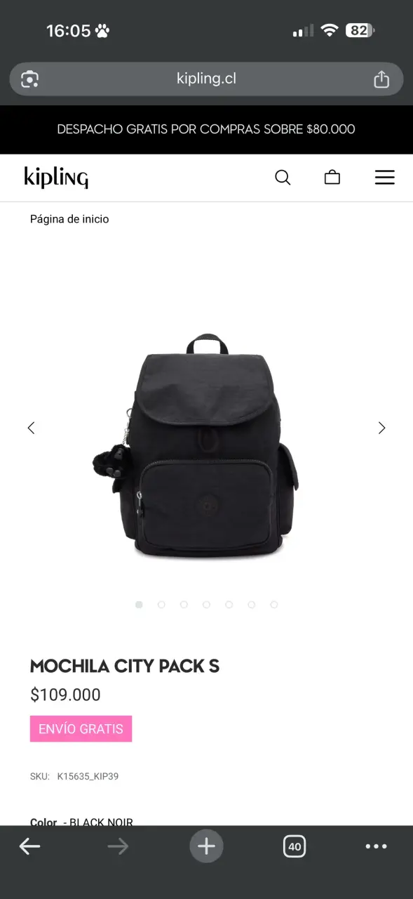 Mochila city pack S Kipling - 6