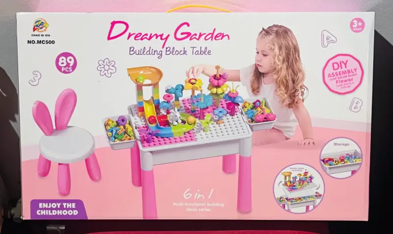 Mesa de bloques Dream Castle 92 piezas - 2