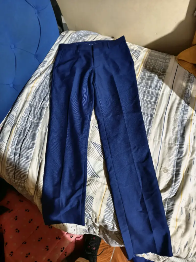 Pantalones de vestir azul marino para hombre - 1