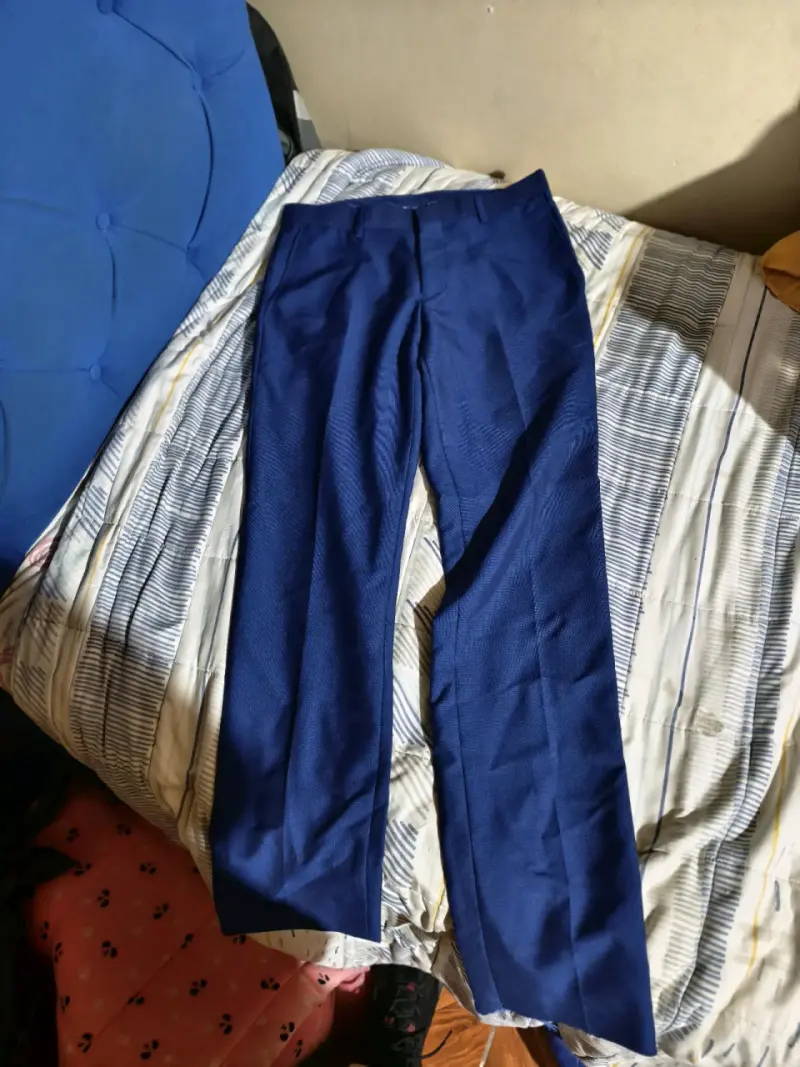 Pantalones de vestir azul marino para hombre - 2