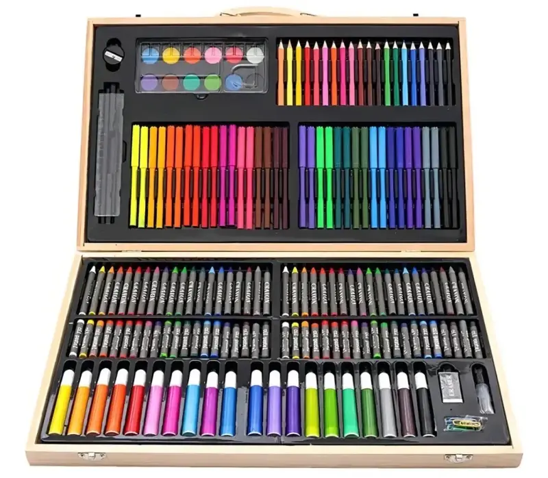 Set de arte 180 piezas con estuche de madera - 2