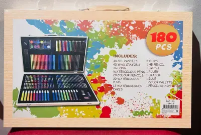 Set de arte 180 piezas con estuche de madera - miniatura 4