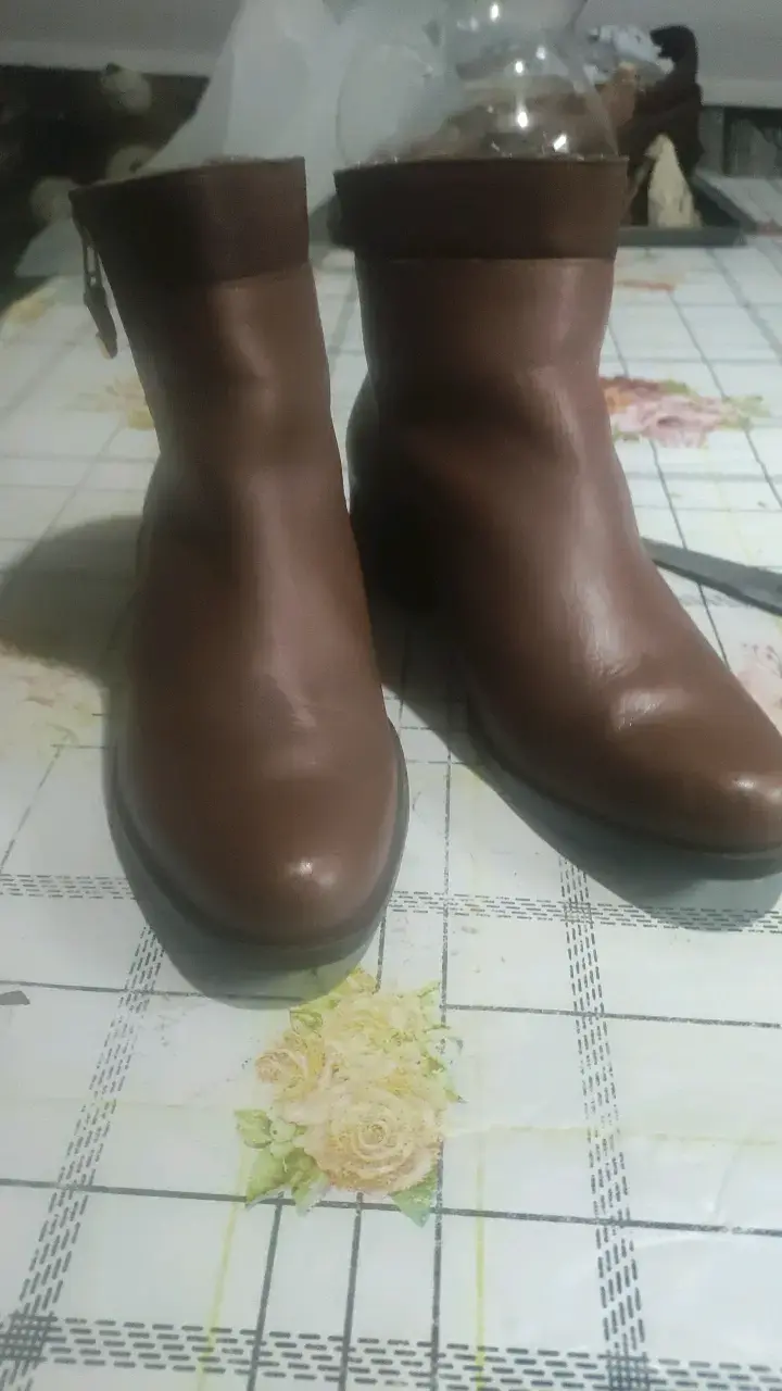 Botines de cuero marrón para mujer gacel número 38 - 1